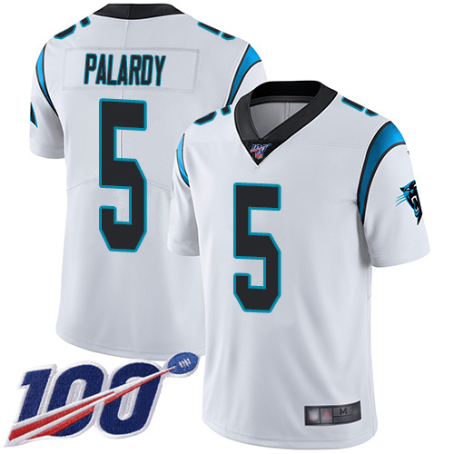Carolina Panthers Limited White Men Michael Palardy Road Jersey NFL Football #5 100th Season Vapor Untouchable